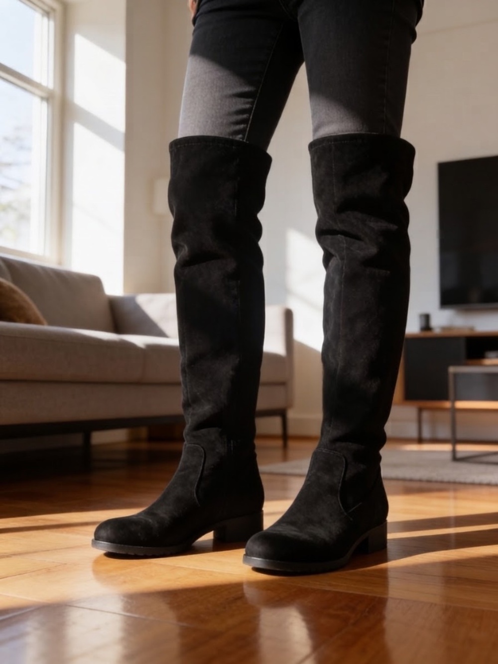 B.O.C. Over-The-Knee Faux Suede Riding Boots Size 8M